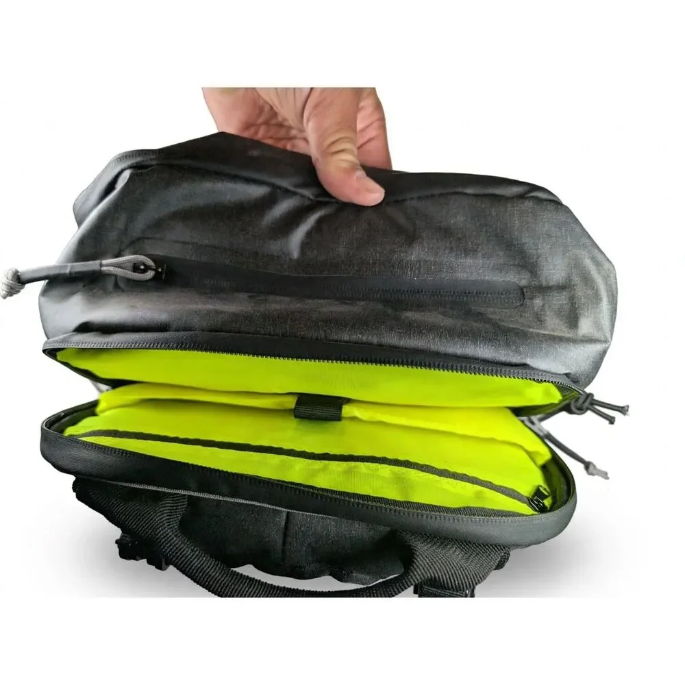 BiKASE Waterproof Bicycle Rack Trunk Bag Gray Neon Yellow Used Excellent